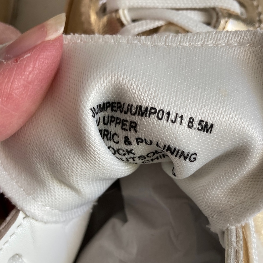 Madden Girl Metallic Gold Jumper Sneakers - Picture 7 of 7